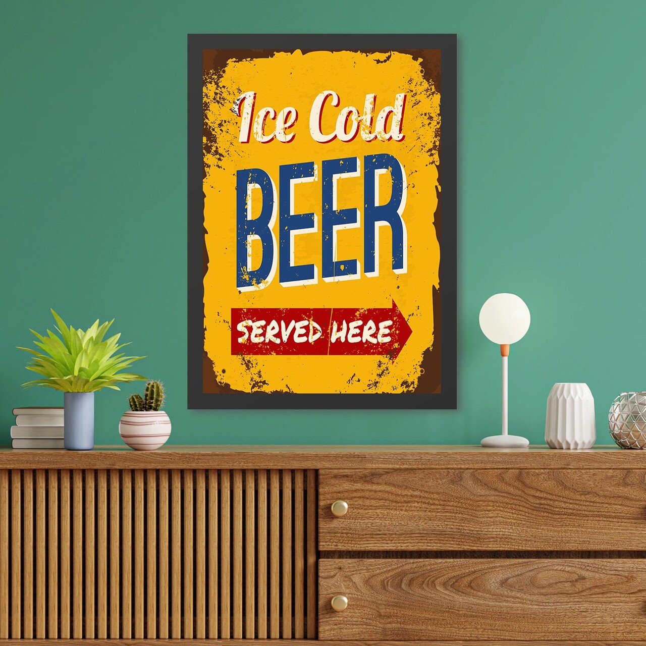 Tablou decorativ, Ice Cold Beer (40 x 55), Polistiren, Multicolor - imagine 3